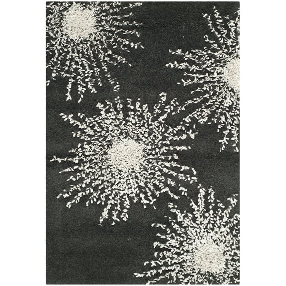 SAFAVIEH Soho Fiesta Geometric Area Rug, Charcoal/Ivory, 2' x 3'