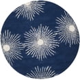 thumbnail image 1 of SAFAVIEH Soho Fiesta Geometric Area Rug, Dark Blue/Ivory, 8' x 8' Round, 1 of 8