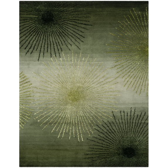 SAFAVIEH Soho Fiesta Geometric Area Rug, Green/Multi, 8'3" x 11'