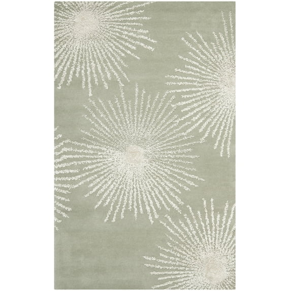 SAFAVIEH Soho Fiesta Geometric Area Rug, Grey/Ivory, 6' x 9'