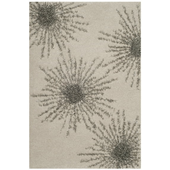 SAFAVIEH Soho Fiesta Geometric Area Rug, Ivory/Silver, 2' x 3'