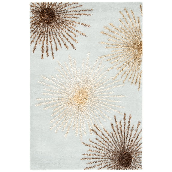SAFAVIEH Soho Fiesta Geometric Area Rug, Light Blue/Multi, 3'6" x 5'6"