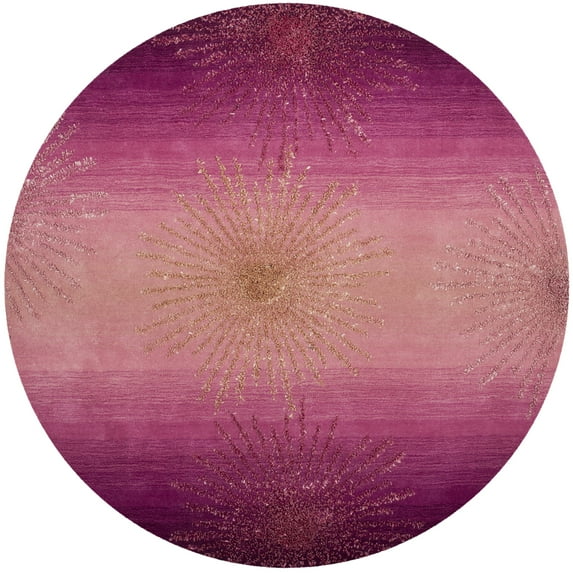 SAFAVIEH Soho Fiesta Geometric Area Rug, Pink, 6' x 6' Round