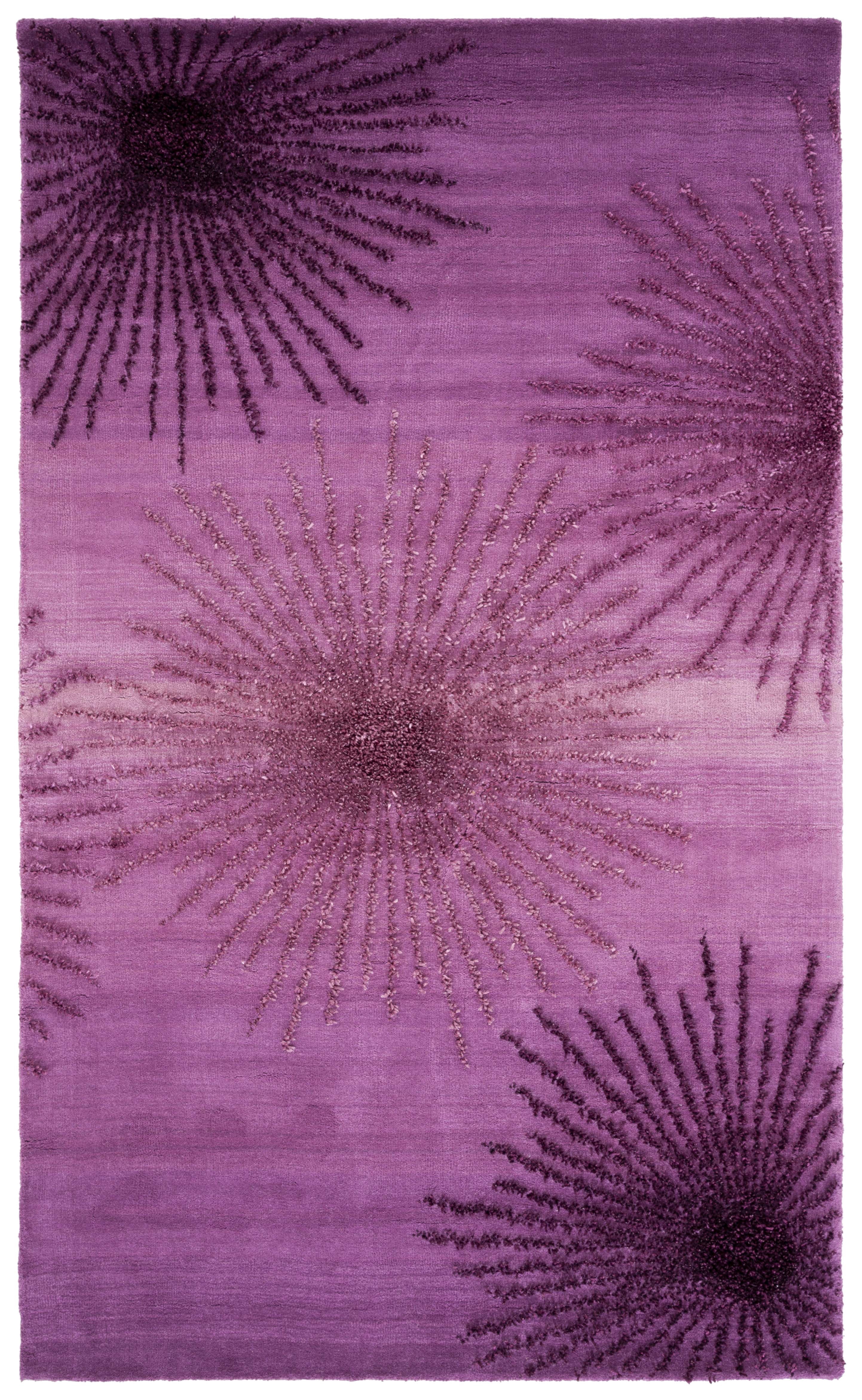 SAFAVIEH Soho Fiesta Geometric Area Rug, Purple, 5' x 8'
