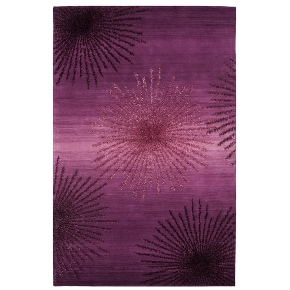 SAFAVIEH Soho Fiesta Geometric Area Rug, Purple, 6' x 9'