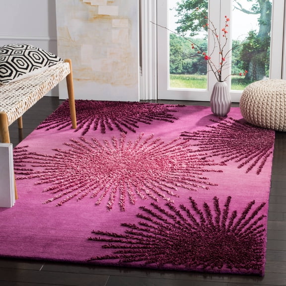 SAFAVIEH Soho Fiesta Geometric Area Rug, Purple, 7'6" x 9'6"