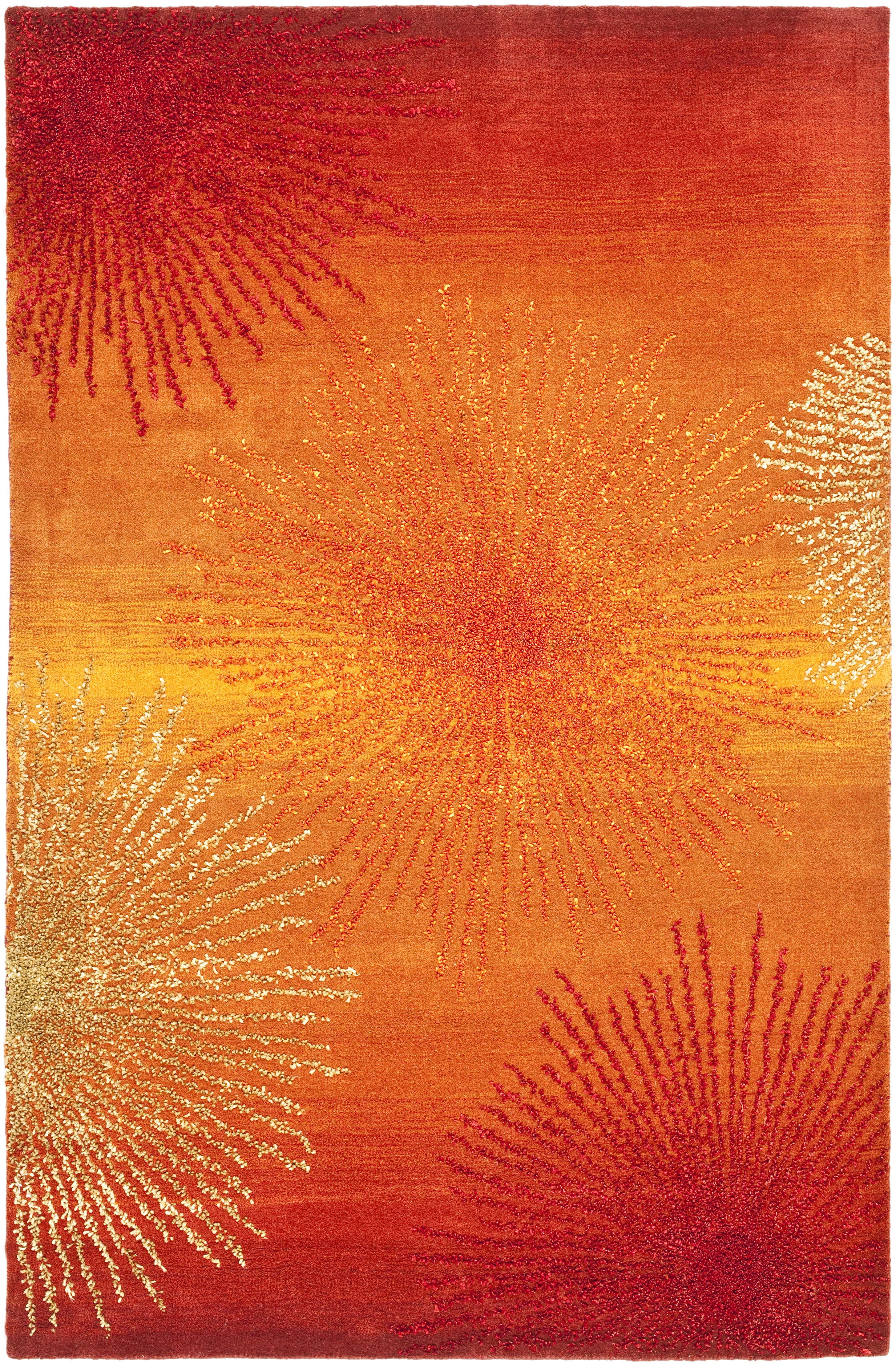 SAFAVIEH Soho Fiesta Geometric Area Rug, Rust/Multi, 6' x 9' - Walmart.com