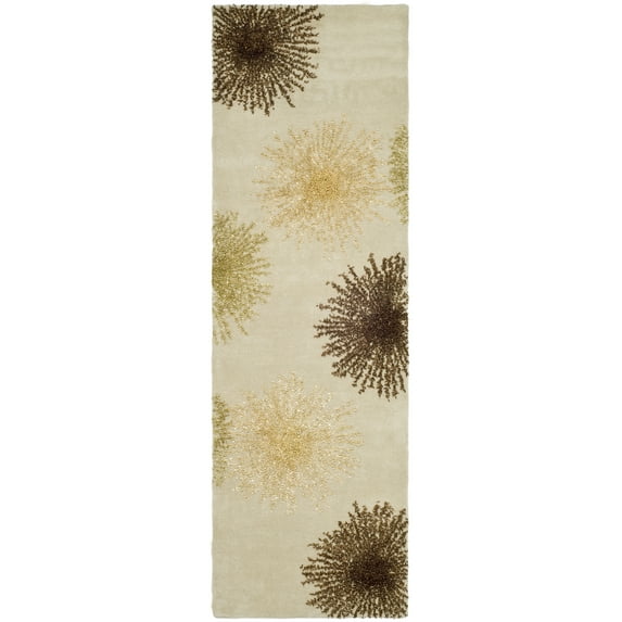 SAFAVIEH Soho Fiesta Geometric Runner Rug, Beige, 2'6" x 12'