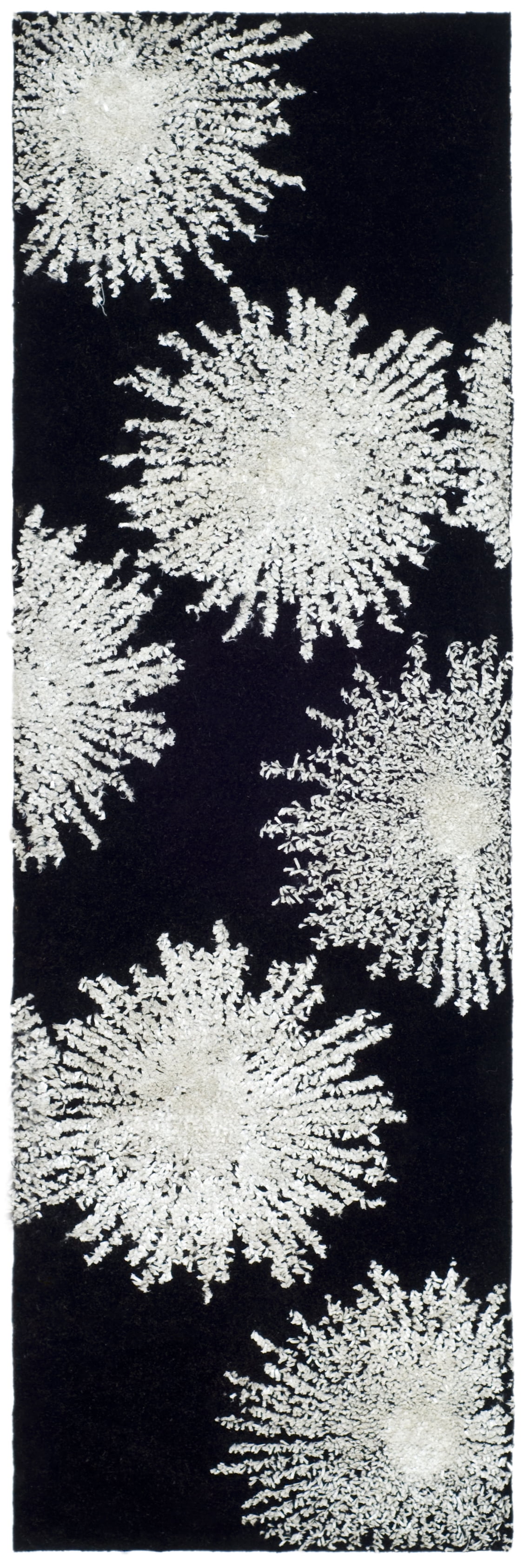 SAFAVIEH Soho Fiesta Geometric Runner Rug, Black/White, 2'6" x 10'