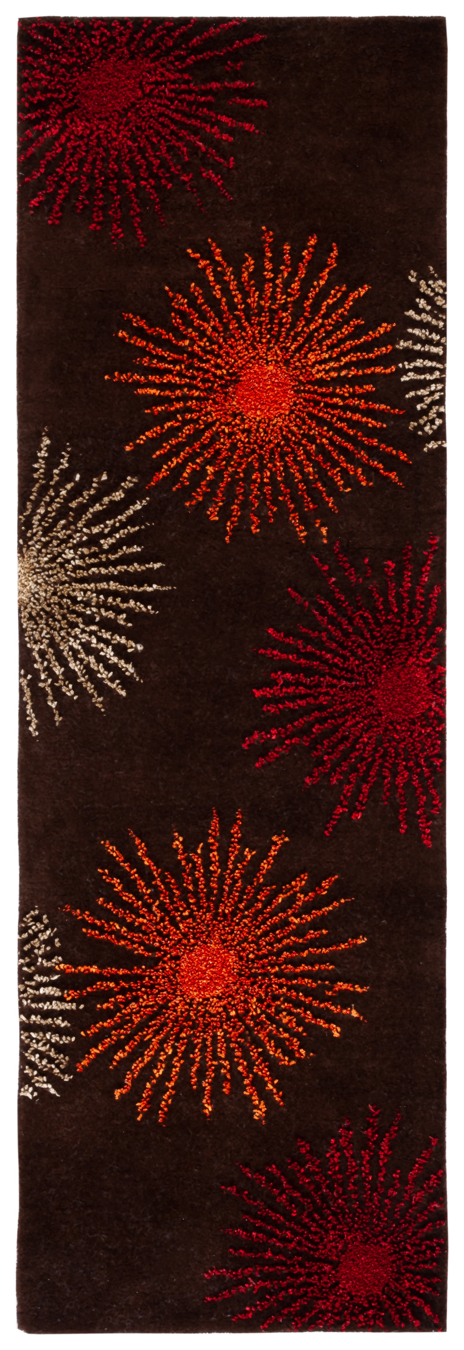 SAFAVIEH Soho Fiesta Geometric Runner Rug, Brown/Multi, 2'6" x 6'