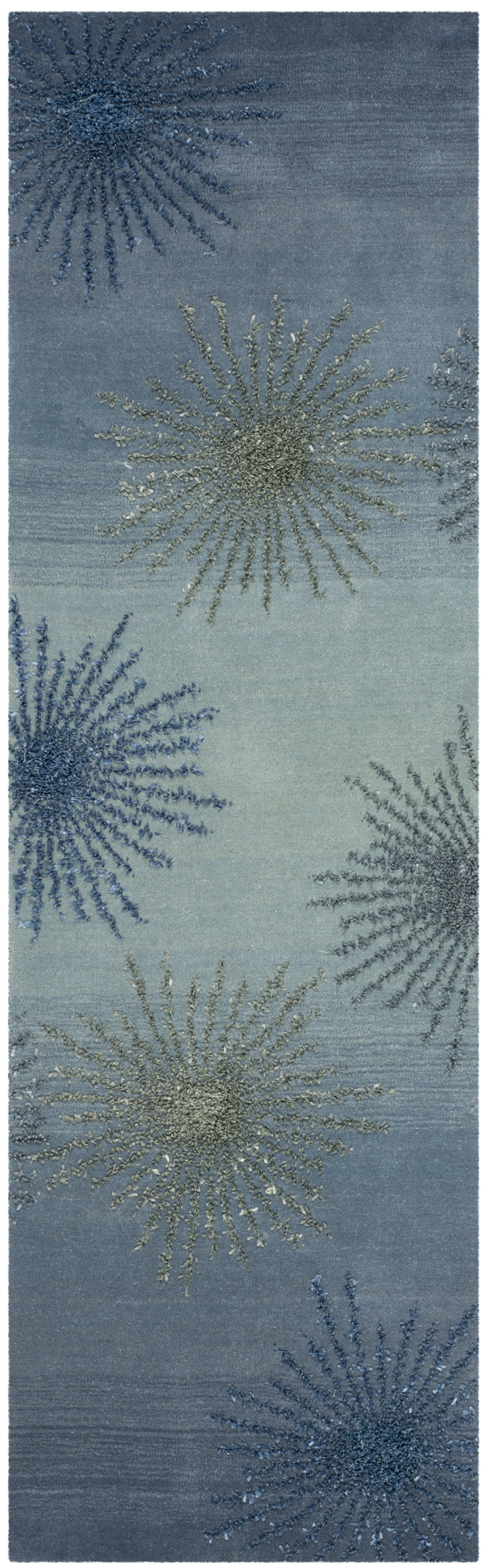 SAFAVIEH Soho Fiesta Geometric Runner Rug, Denim, 2'6" x 8'