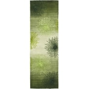 SAFAVIEH Soho Fiesta Geometric Runner Rug, Green/Multi, 2'6" x 12'