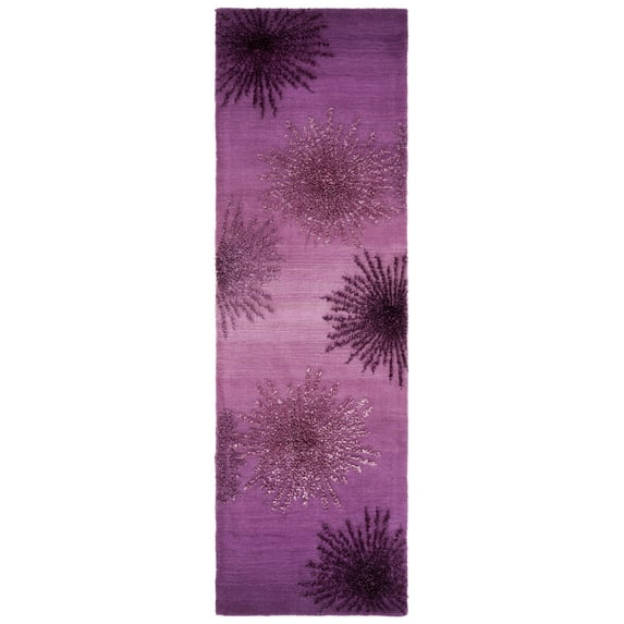 SAFAVIEH Soho Fiesta Geometric Runner Rug, Purple, 2'6" x 8'