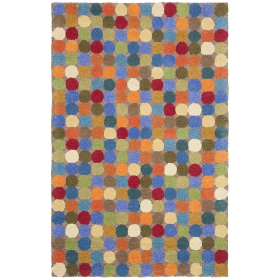 SAFAVIEH Soho Fortuna Geometric Wool Area Rug, Multi, 3'6" x 5'6"