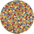 thumbnail image 1 of SAFAVIEH Soho Fortuna Polka Dots Wool Area Rug, Multi, 6' x 6' Round, 1 of 9
