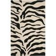 thumbnail image 1 of SAFAVIEH Soho Frazier Zebra Striped Wool Area Rug, Beige/Black, 6' x 6' Square, 1 of 9