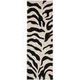 thumbnail image 1 of SAFAVIEH Soho Frazier Zebra Striped Wool Runner Rug, Beige/Black, 2'6" x 8', 1 of 9