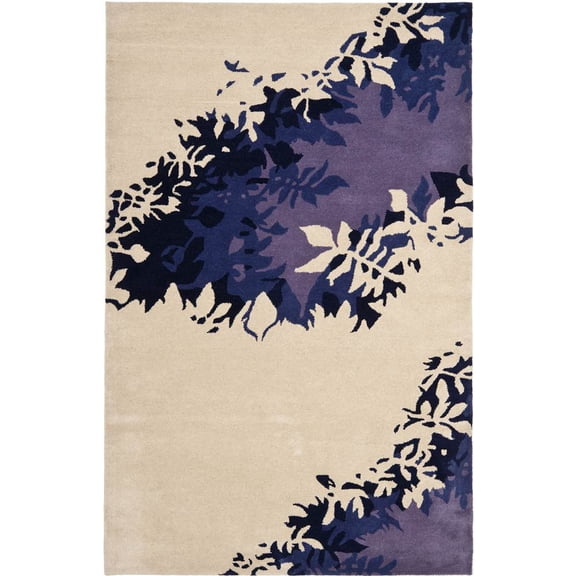 SAFAVIEH Soho Gabriel Abstract Wool Area Rug, Beige/Purple, 7'6" x 9'6"