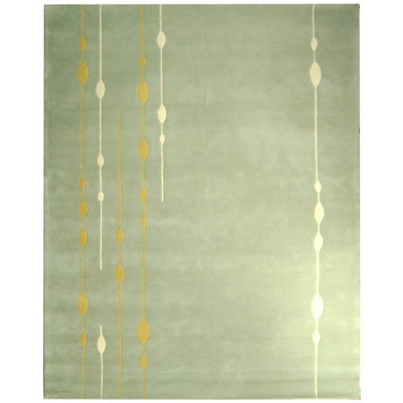 SAFAVIEH Soho Gemma Abstract Wool Area Rug, Light Green, 8'3" x 11'