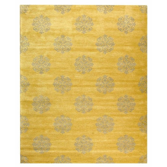 SAFAVIEH Soho Geoff Geometric Wool Area Rug, Beige, 6' x 6' Round
