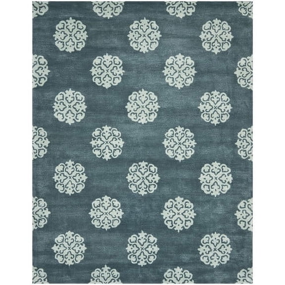 SAFAVIEH Soho Geoff Geometric Wool Area Rug, Blue, 7'6" x 9'6"