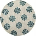 thumbnail image 1 of SAFAVIEH Soho Geoff Geometric Wool Area Rug, Silver, 8' x 8' Round, 1 of 8