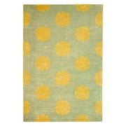 SAFAVIEH Soho Geoff Geometric Wool Area Rug, Turquoise, 2' x 3'