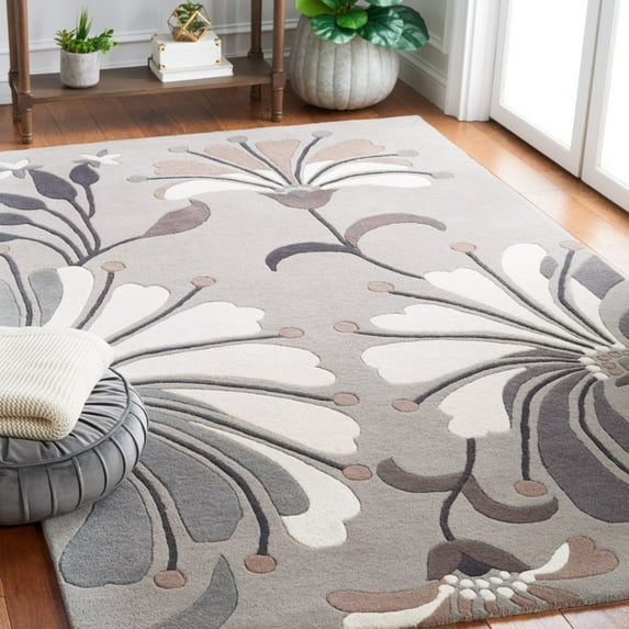 SAFAVIEH Soho Gibson Floral Runner Rug, Grey/Ivory, 2'6" x 8'