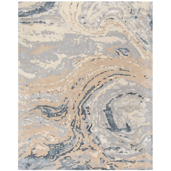 SAFAVIEH Soho Grosvenor Abstract Runner Rug, Grey/Beige, 2'6" x 8'