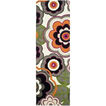 SAFAVIEH Soho Hailey Floral Wool Runner Rug, Multi, 2'6" x 12'