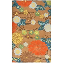 SAFAVIEH Soho Hazel Floral Wool Area Rug, Brown/Multi, 8'3" x 11'