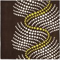 thumbnail image 1 of SAFAVIEH Soho Hudson Geometric Dotted Wool Area Rug, Brown/Beige, 8' x 8' Square, 1 of 9