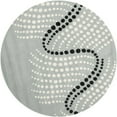 thumbnail image 1 of SAFAVIEH Soho Hudson Geometric Dotted Wool Area Rug, Grey/Ivory, 6' x 6' Round, 1 of 9