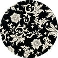 thumbnail image 1 of SAFAVIEH Soho Iris Floral Wool Area Rug, Black/Ivory, 6' x 6' Round, 1 of 10