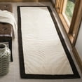 thumbnail image 1 of SAFAVIEH Soho Jace Animal Striped Wool Runner Rug, Ivory/Espresso, 2'6" x 8', 1 of 7
