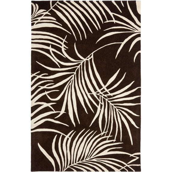 SAFAVIEH Soho Jaki Floral Wool Area Rug, Brown/Beige, 3'6" x 5'6"