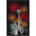 thumbnail image 1 of SAFAVIEH Soho Jared Fire Works Wool Area Rug, Black/Multi, 7'6" x 9'6", 1 of 9