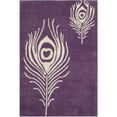 thumbnail image 1 of SAFAVIEH Soho Jarvis Peacock Feather Wool Area Rug, Purple/Ivory, 2' x 3', 1 of 10