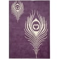thumbnail image 1 of SAFAVIEH Soho Jarvis Peacock Feather Wool Area Rug, Purple/Ivory, 3'6" x 5'6", 1 of 10