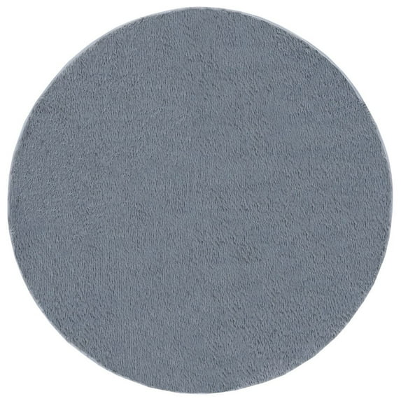 SAFAVIEH Soho Jenae Modern Shag Area Rug, 6' x 6' Round, Dark Grey