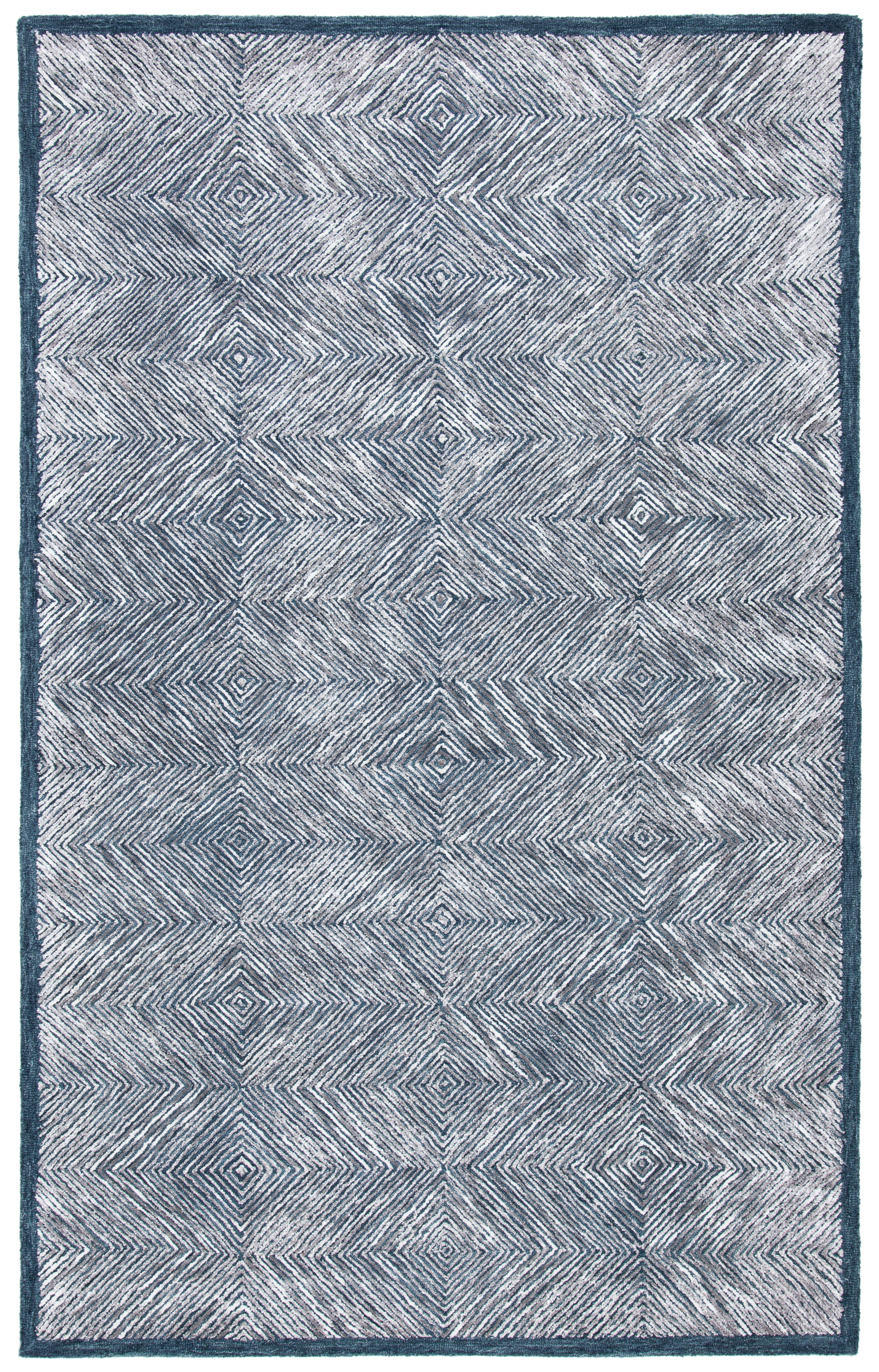 SAFAVIEH Soho Jonie Abstract Area Rug, Dark Grey/Ivory, 4' x 6'