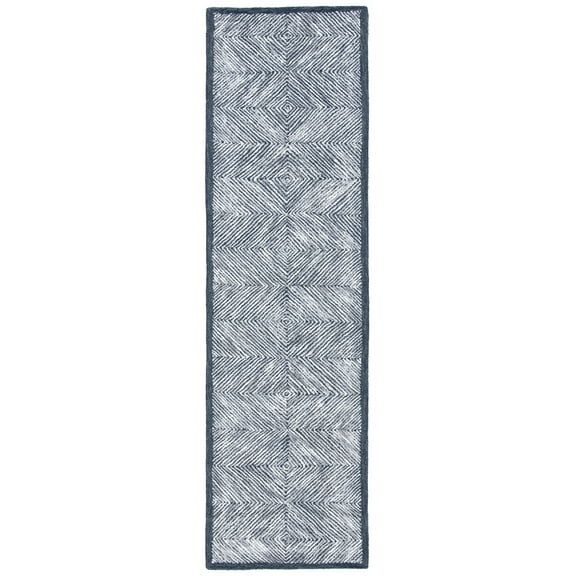 SAFAVIEH Soho Jonie Abstract Runner Rug, Dark Grey/Ivory, 2'3" x 8'