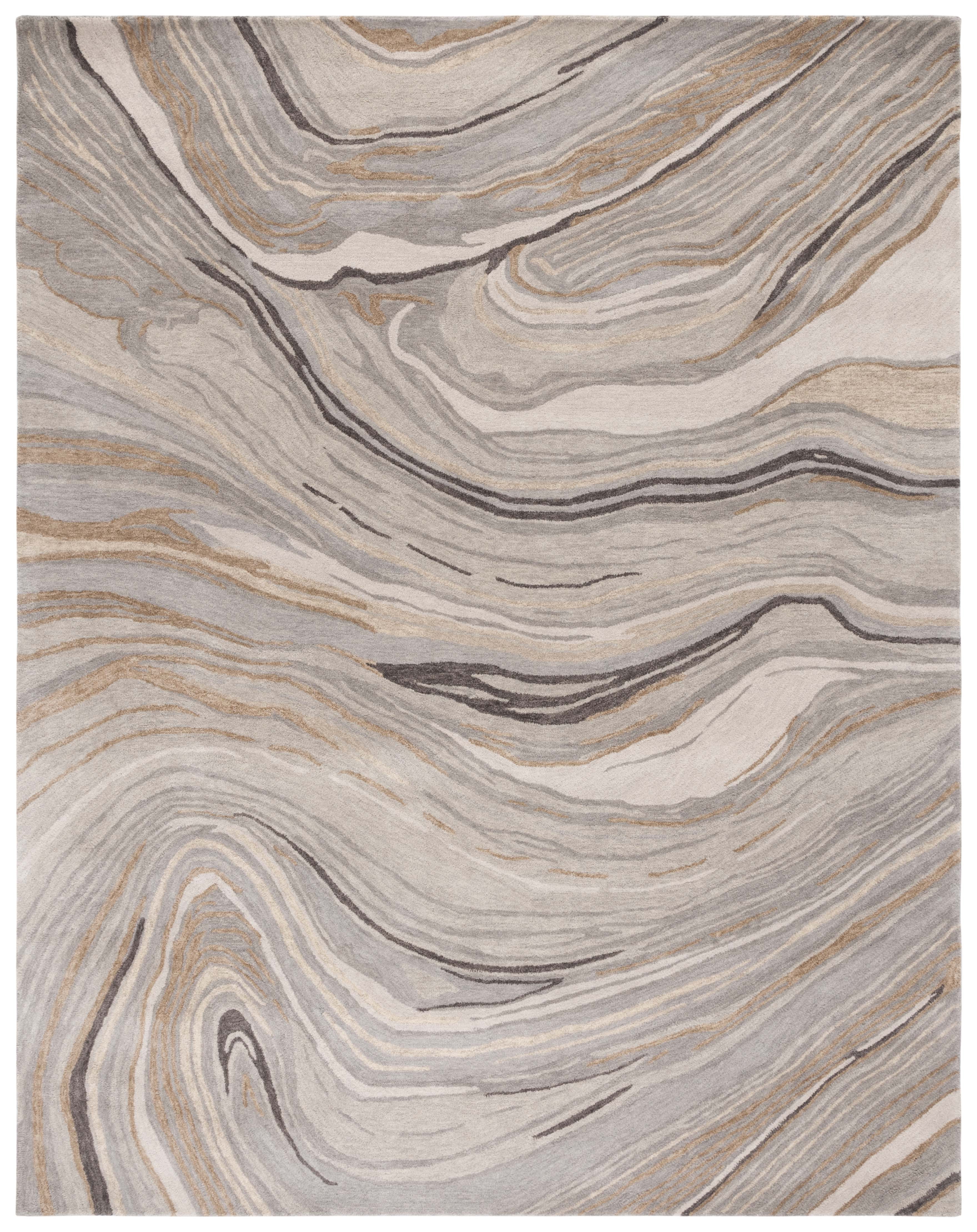 SAFAVIEH Soho Joshua Abstract Area Rug, Beige/Grey, 8' x 10'