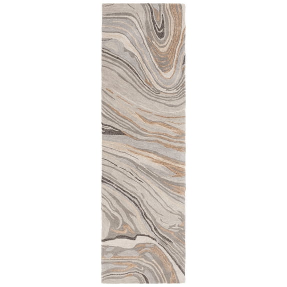 SAFAVIEH Soho Joshua Abstract Runner Rug, Beige/Grey, 2'3" x 8'
