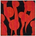 thumbnail image 1 of SAFAVIEH Soho Josie Abstract Wool Area Rug, Black/Red, 6' x 6' Square, 1 of 10