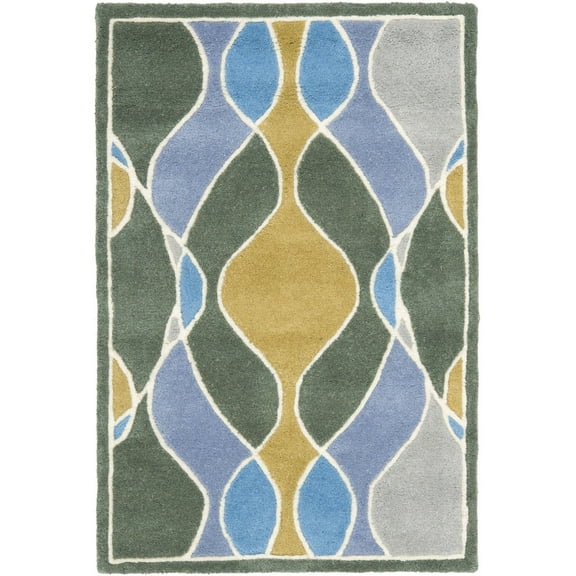 SAFAVIEH Soho Juliet Abstract Wool Area Rug, Grey/Multi, 2' x 3'