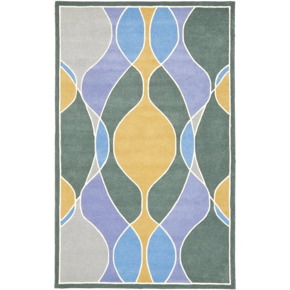 SAFAVIEH Soho Juliet Abstract Wool Area Rug, Multi, 3'6" x 5'6"