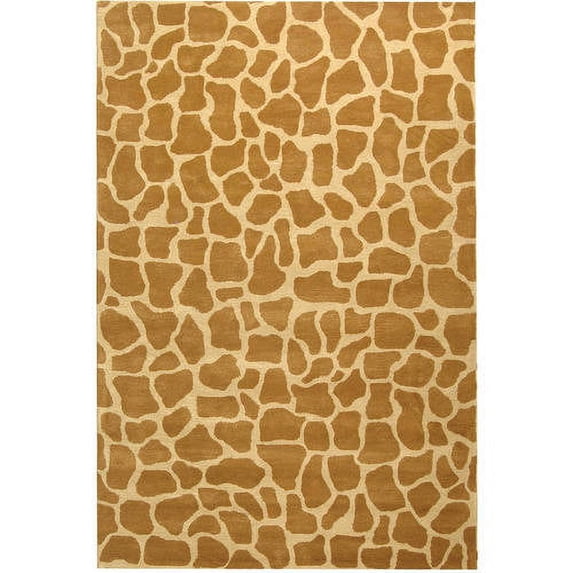 SAFAVIEH Soho Keeley Geometric Wool Area Rug, Beige/Brown, 7'6" x 9'6"