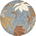 thumbnail image 1 of SAFAVIEH Soho Keith Floral Wool Area Rug, Blue/Multi, 6' x 6' Round, 1 of 10