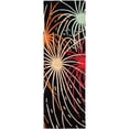 thumbnail image 1 of SAFAVIEH Soho Keller Fire Works Wool Runner Rug, Black/Multi, 2'6" x 8', 1 of 7